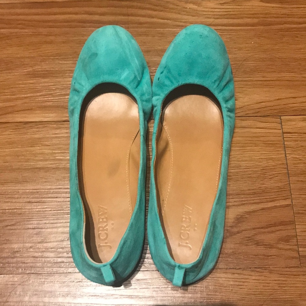 Teal JCrew ballet flats (size 7.5)